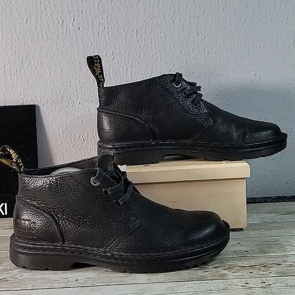 Dr. Martens Industrial SUSSEX Black Leather 3i Chukka Work Boots W9‎ M8 UK 7