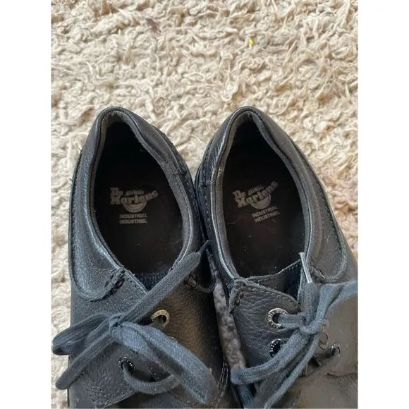 Dr Martens Shoes Hampshire Mens 11 Black Leather Industrial Oxfords