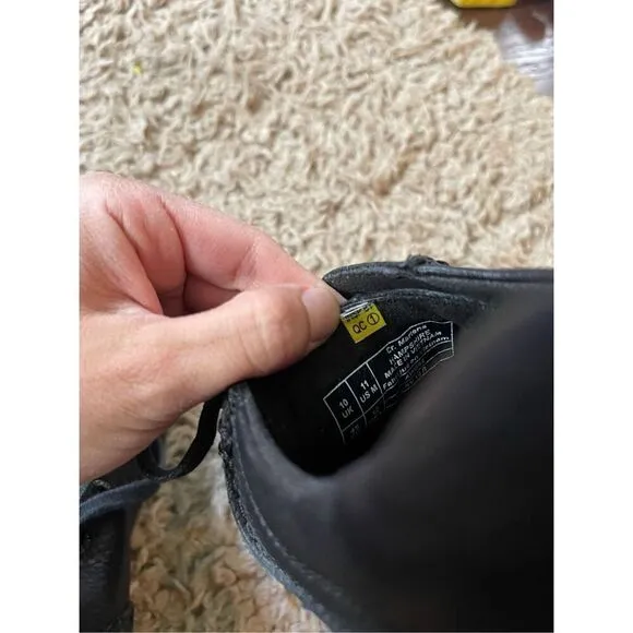 Dr Martens Shoes Hampshire Mens 11 Black Leather Industrial Oxfords