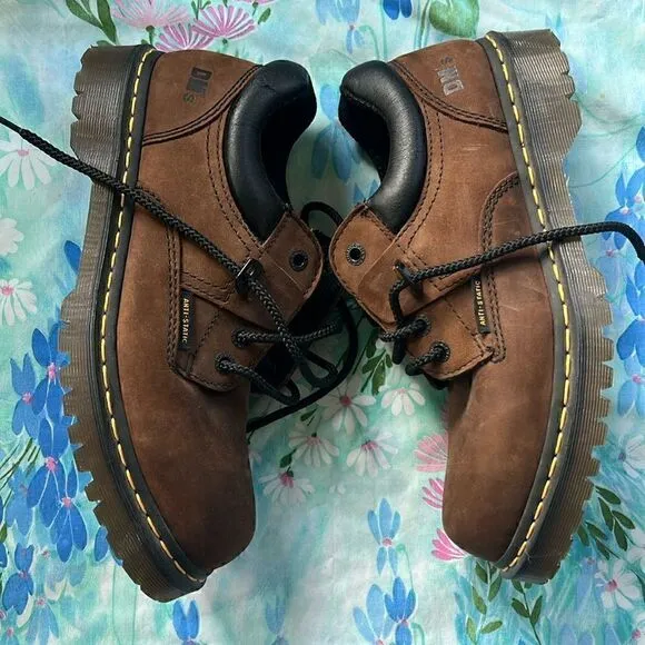 Dr. Martens Industrial Slip Resistant Leather Lace Up Shoes