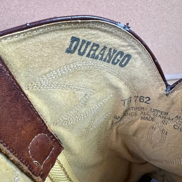 Durango Warm Brown Men's Leather Cowboy Western Boots Size 11 D