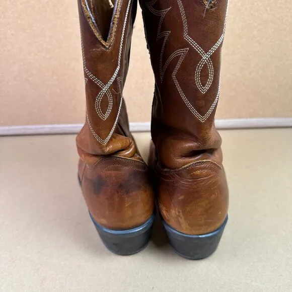 Durango Warm Brown Men's Leather Cowboy Western Boots Size 11 D