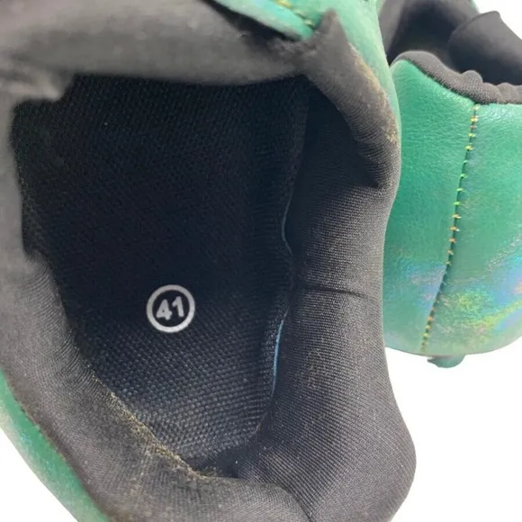 DWZRG Betoosen Mens Road Cycling Shoes Indoor/Outdoor Green/Black Iridescent 8 M