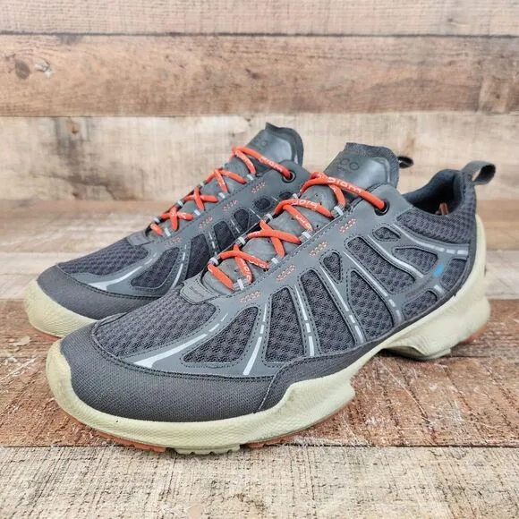 Ecco Biom Performance Terrain Men US 8/8.5 EU 42 Gray Mesh Leather Sneaker Shoes