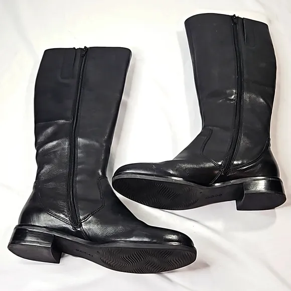 ECCO Hobart Womens Black High Riding Boots Size 9/9.5 (40)