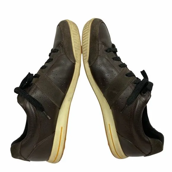 Ecco Men's Street Premiere Brown Leather Shoes Sneakers EU 46 US 12-12.5
