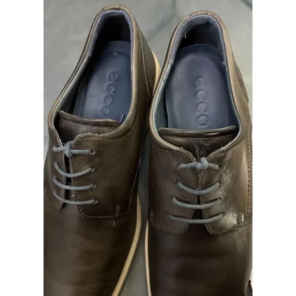 ECCO Men's Trainers Comfort Dress Shoes Size EU 44 US 10-10.5 Leather Gray