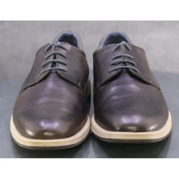 ECCO Men's Trainers Comfort Dress Shoes Size EU 44 US 10-10.5 Leather Gray