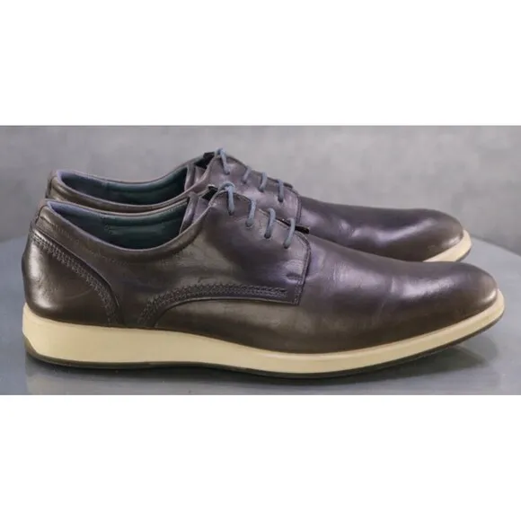 ECCO Men's Trainers Comfort Dress Shoes Size EU 44 US 10-10.5 Leather Gray