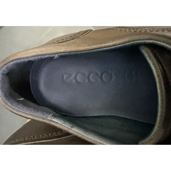 ECCO Men's Trainers Comfort Dress Shoes Size EU 44 US 10-10.5 Leather Gray