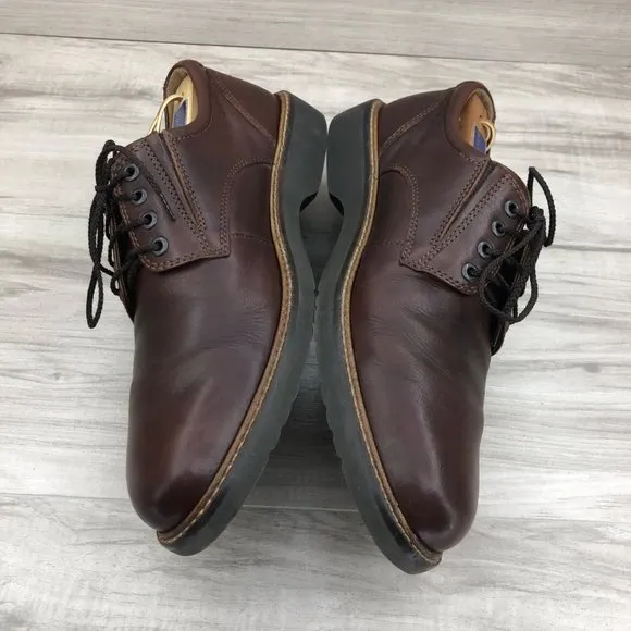 Ecco Shoes Mens 8 Brown Leather Derby Oxford Lace Up