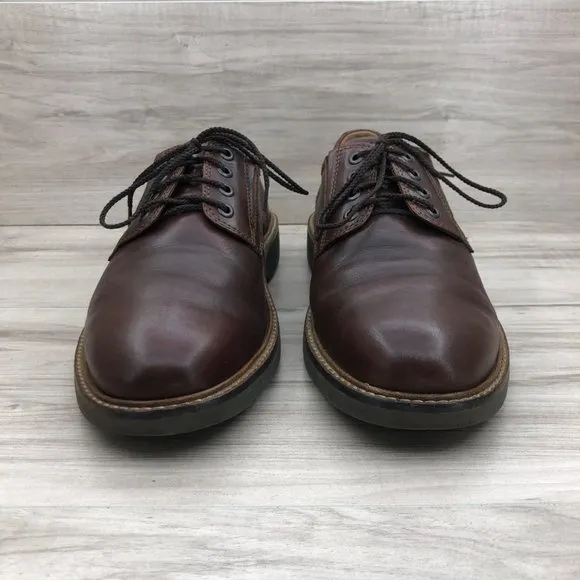 Ecco Shoes Mens 8 Brown Leather Derby Oxford Lace Up