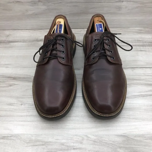 Ecco Shoes Mens 8 Brown Leather Derby Oxford Lace Up