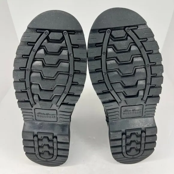 Eddie Bauer Mens Bellingham Black Steel Toe Lace Up Ankle Size 9.5 M Work Boots
