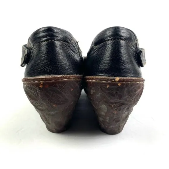 El Naturalista Ambar Jilly Wedge Shoes 40 Black Leather Comfort Womens
