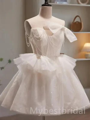 Elegant Strapless Sleeveless A-line Short Mini Homecoming Dress,  HDS0110