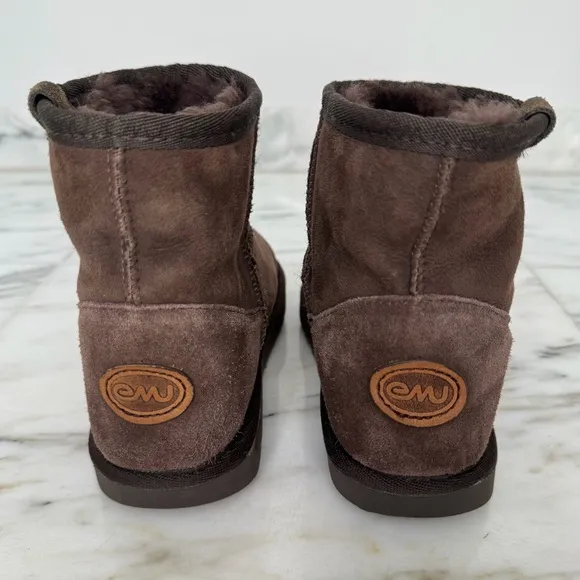 EMU Australia Mini Unisex Chocolate Brown Boots, Men's Size‎ 5/Women's Size 6