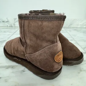 EMU Australia Mini Unisex Chocolate Brown Boots, Men's Size‎ 5/Women's Size 6