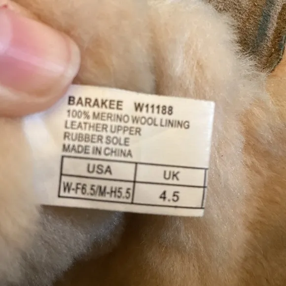 Emu Australia Mushroom Barakee Suede Shearling Lined Boots - size 6.5