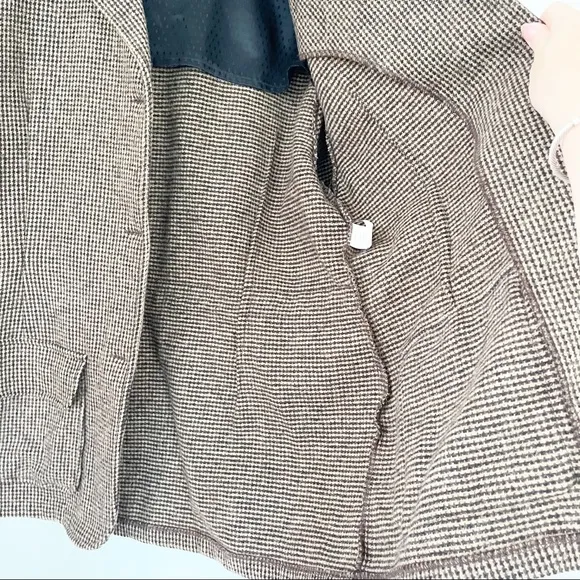 EUC Woolrich Woman Houndstooth Vintage Tweed Preppy Coat L