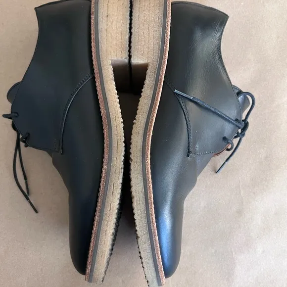 Everlane Black Genuine Leather Lace up Oxford Comfort Shoes Women’s Size US 8