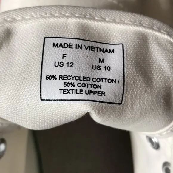 EVERLANE Sneaker Unisex W12/M10 Canvas Organic Timeless Academia Clueless Retro