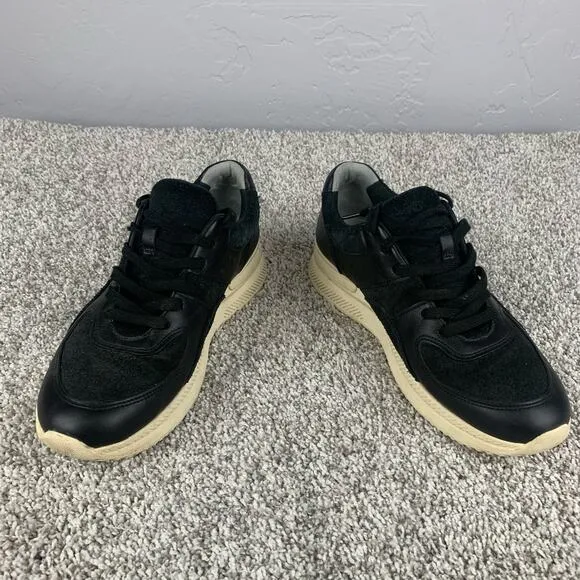 Everlane The Trainer Leather Sneakers Womens Size 11 Black Athletic Shoes