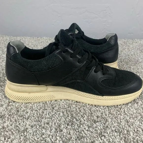 Everlane The Trainer Leather Sneakers Womens Size 11 Black Athletic Shoes