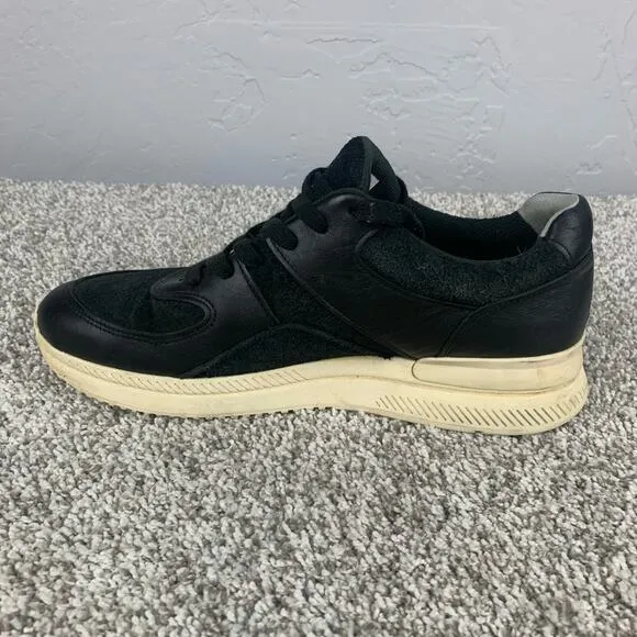Everlane The Trainer Leather Sneakers Womens Size 11 Black Athletic Shoes