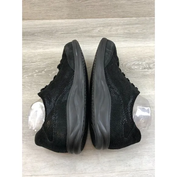 Finn Comfort Ikebukuro 6309513 Women 7.5 Black Houndstooth Leather Oxford Shoes