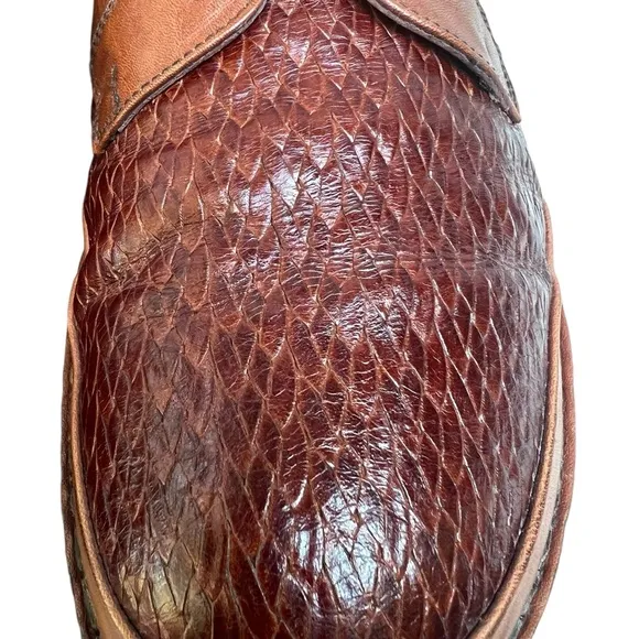 Finn Made in Germany Leather Lizard print Men’s Comfort Lace Shoes. Sz.12