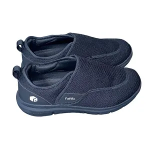 FitVille Shoes Men Extra Wide Slip-On comfort Shoes for Swollen Feet Black 11.5W