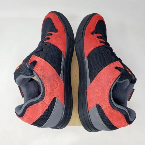 Five Ten Freerider Shoes Mens 12 Downhill MTB BMX Stealth Black Red Low Sneakers
