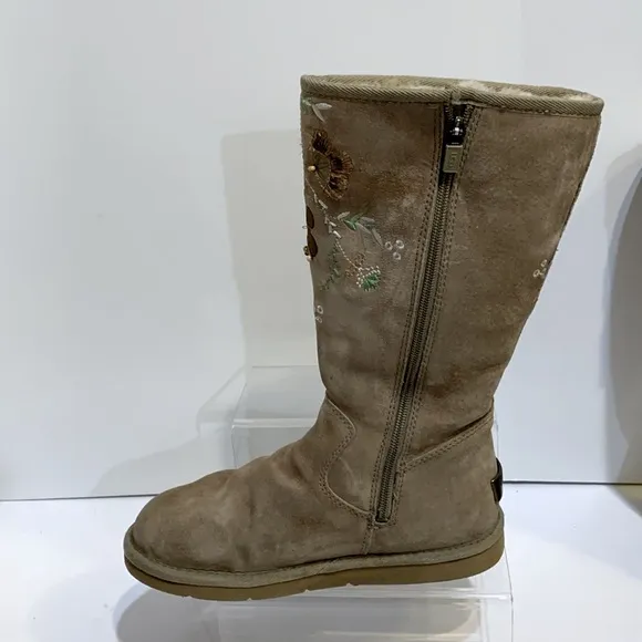 Floral Ugg Tall boot rare tan browns 5193