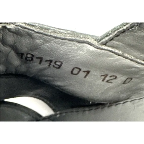 Florsheim Fisherman Sandal Mens Black Leather Huarache Closed Toe Buckle Brazil