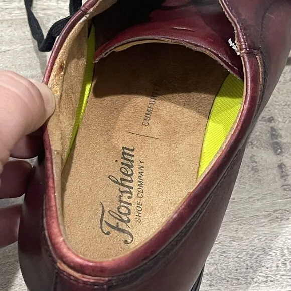 Florsheim Kierland Shoes Mens 10.5M Oxford Cognac Comfortech Bologna 11898-601
