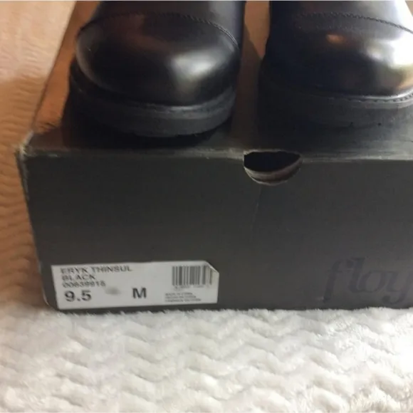 Floyd Men's Black 3M Thinsulate Isolant Waterproof Work Boots Size 9.5 Zip Up