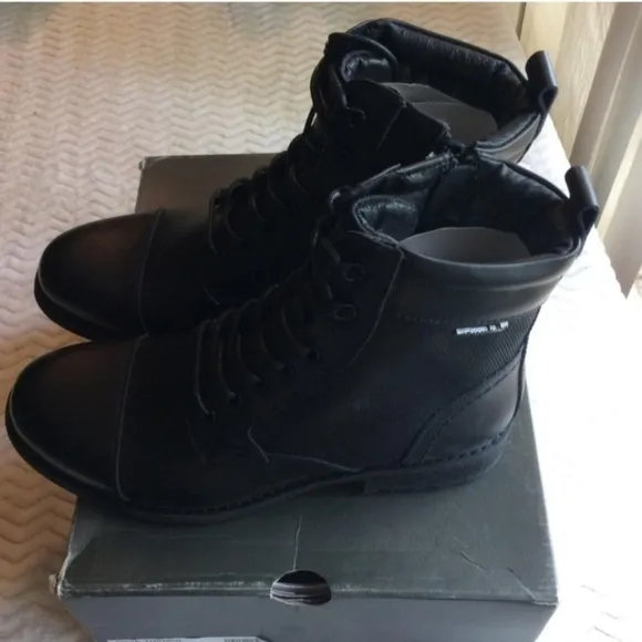 Floyd Men's Black 3M Thinsulate Isolant Waterproof Work Boots Size 9.5 Zip Up
