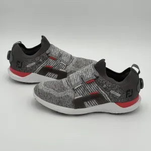 Footjoy HyperFlex BOA Mens 12M Golf Shoes Grey/Red StratoFoam Performance 51083