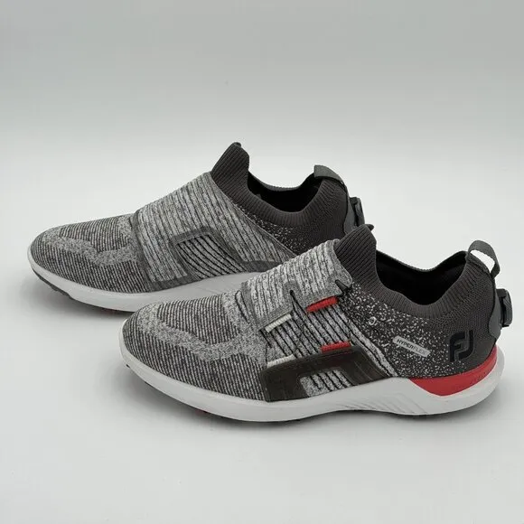 Footjoy HyperFlex BOA Mens 12M Golf Shoes Grey/Red StratoFoam Performance 51083