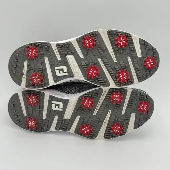 Footjoy HyperFlex BOA Mens 12M Golf Shoes Grey/Red StratoFoam Performance 51083
