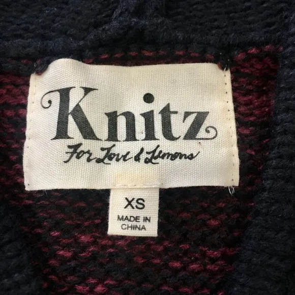 For Love &amp; Lemons Knitz Oversized Sweater – NEW