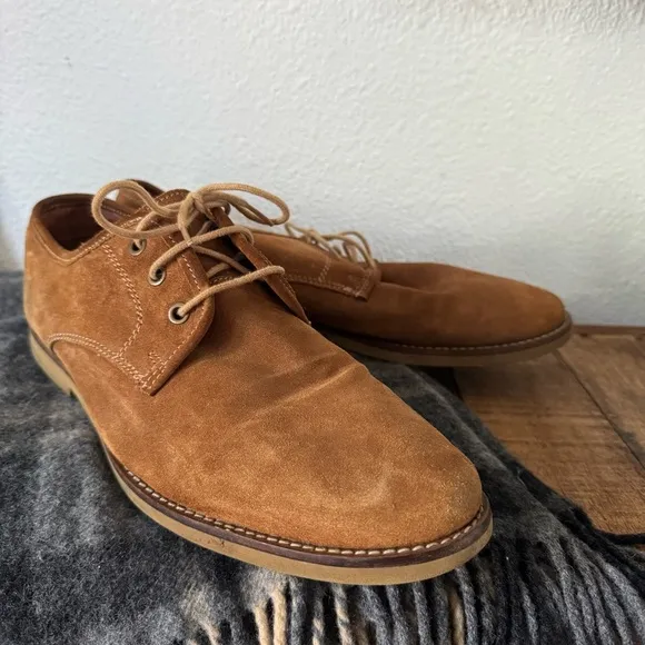 Frank Wright Chase Leather Derby Brown Suede Oxford Classic Men’s Shoe Staple