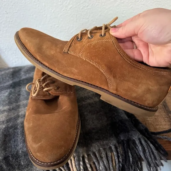 Frank Wright Chase Leather Derby Brown Suede Oxford Classic Men’s Shoe Staple