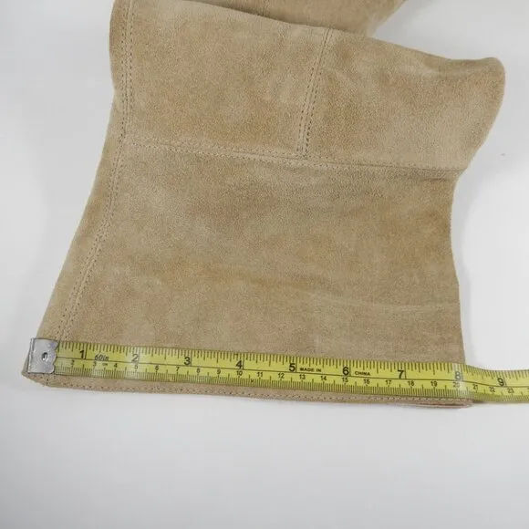 Free People London Calling Wedge Over-the-Knee Boots Size 37 7 Stone Suede NEW