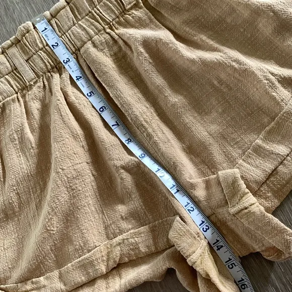 FREE PEOPLE Solar Flare Baja Warm Sand Tan Shorts NWT