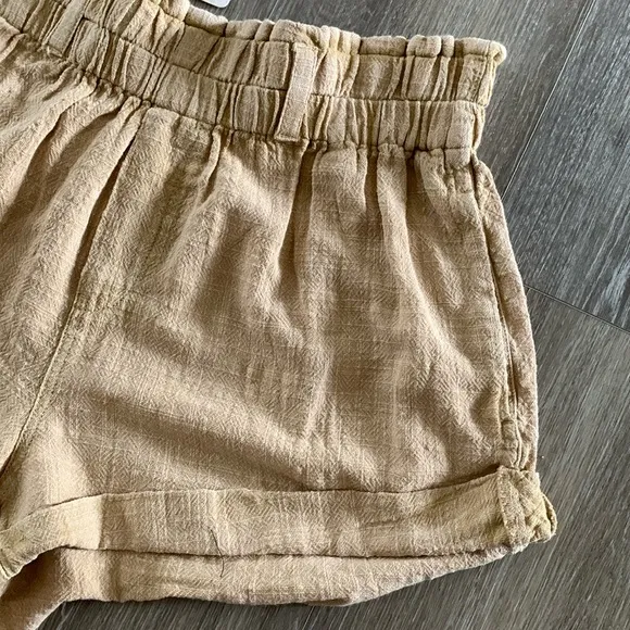 FREE PEOPLE Solar Flare Baja Warm Sand Tan Shorts NWT