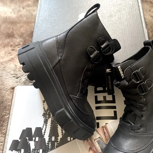 Free People x Sorel Caribou X Lace Up Boots
