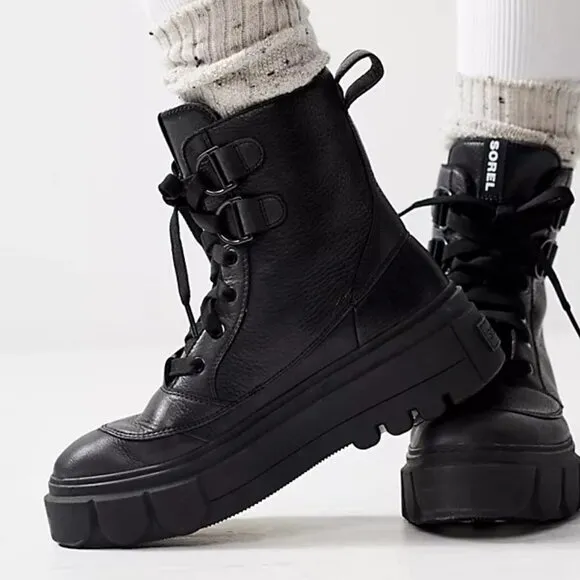 Free People x Sorel Caribou X Lace Up Boots