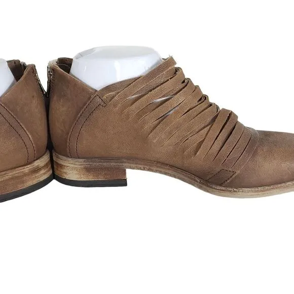 FREE PEOPLE Women's Lost Valley EU38 US7,5 Leather Cutout Booties Shoes